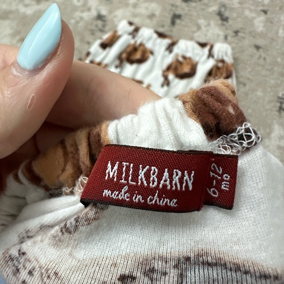 Milkbarn Baby Brown Bunny Dress and Bloomer Set Size 6-12 Months - Picture 3 of 3